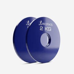 XWORKS Renki Mikro Metal Plaka | Powerlifting Çelik Ağırlık Plakası (Çift) (FWX7001) 2 KG Plaka Çift