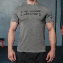 GYMHOLIX® Stop Wishing Start Lifting Men T-Shirt – Erkek Spor Tişörtü