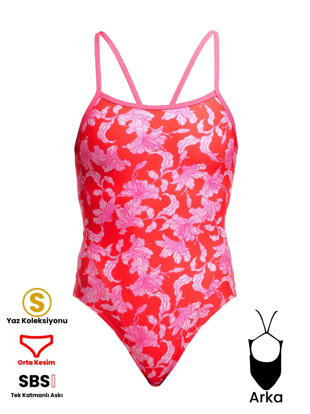 Funkita SS Fire Flyer Kadın Antrenman Mayo, İnce Askılı