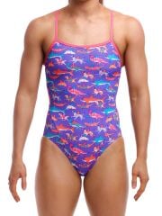 Funkita SS Doggie Paddle Kadın Antrenman Mayo, İnce Askılı