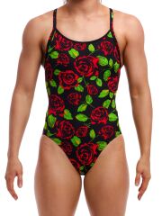 Funkita DB Black Rose Kadın Antrenman Mayo, Elmas Sırt