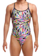 Funkita DB Scissor Kick Kadın Antrenman Mayo, Elmas Sırt