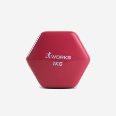 XWORKS Soft Grip Dumbbell – Kauçuk Kaplamalı Pilates Dambılı (Tek) (XW2500000) 1KG