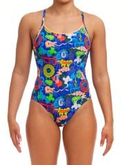 Funkita DB Blues Baby Kadın Antrenman Mayo, Elmas Sırt