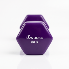 XWORKS Soft Grip Dumbbell – Kauçuk Kaplamalı Pilates Dambılı (Tek) (XW2500000) 2KG