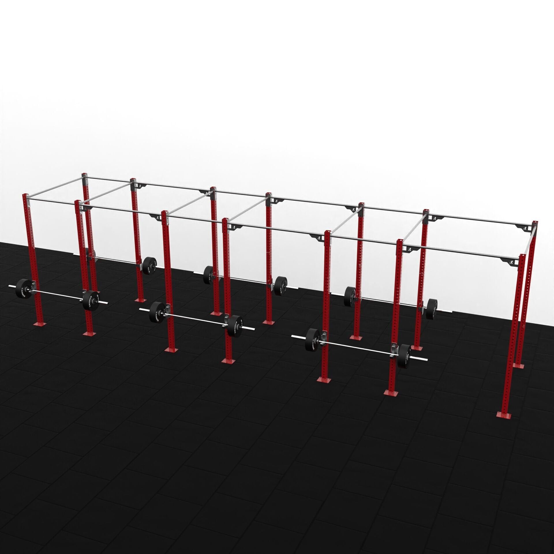 XWORKS 14 Bacak 6 İstasyon Orta Tip Rig Sistemi (FWXC014) KIRMIZI (RAL3000)