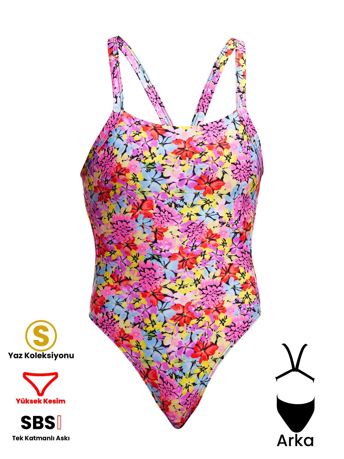 Funkita BF Summer Nights Kadın Antrenman Mayo, Kalın Askılı