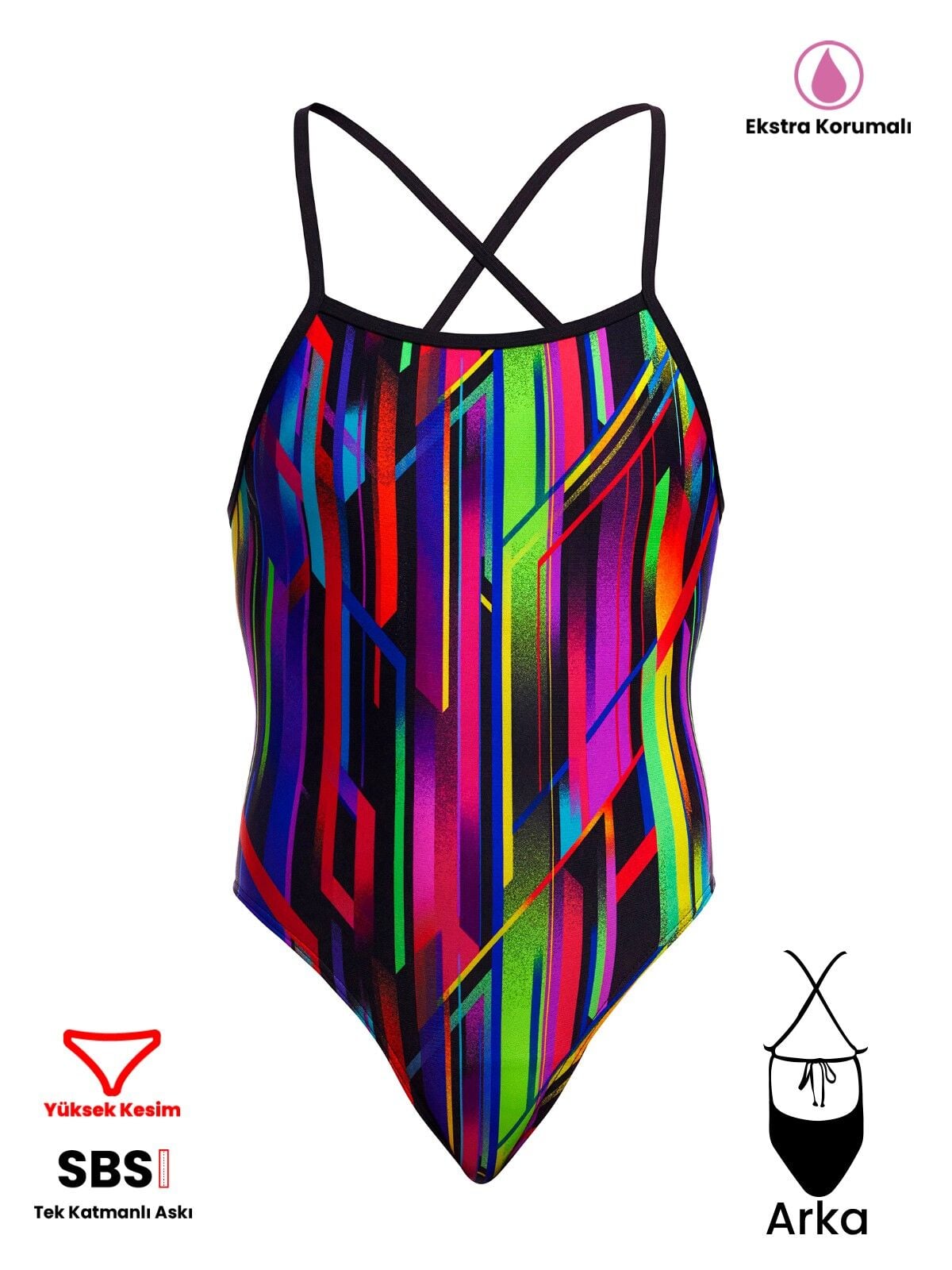 Funkita SSE TMT Baby Beamer Kadın Antrenman Mayo, Ekstra Astarlı, Sırt Bağlamalı