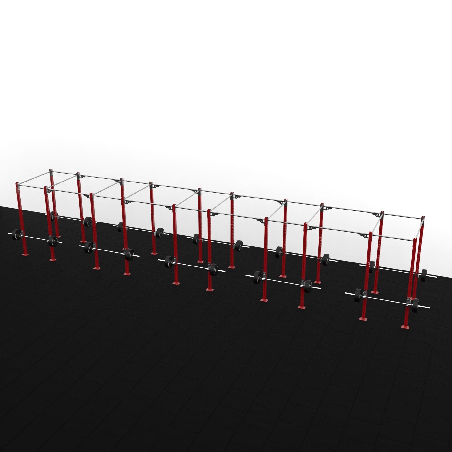 XWORKS 20 Bacak 10 İstasyon Orta Tip Rig Sistemi (FWXC020) KIRMIZI (RAL3000)