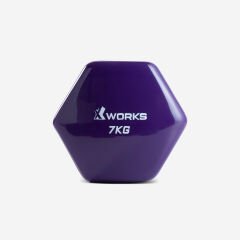 XWORKS Soft Grip Dumbbell – Kauçuk Kaplamalı Pilates Dambılı (Tek) (XW2500000) 7KG