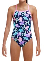 Funkita TMT Fast Flow Kız Çocuk Antrenman Mayo, Sırt Bağlamalı
