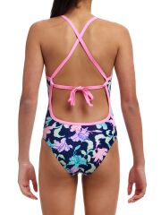 Funkita TMT Fast Flow Kız Çocuk Antrenman Mayo, Sırt Bağlamalı