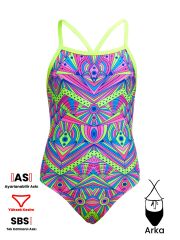 Funkita TMT Stellar Stars Kız Çocuk Antrenman Mayo, Sırt Bağlamalı