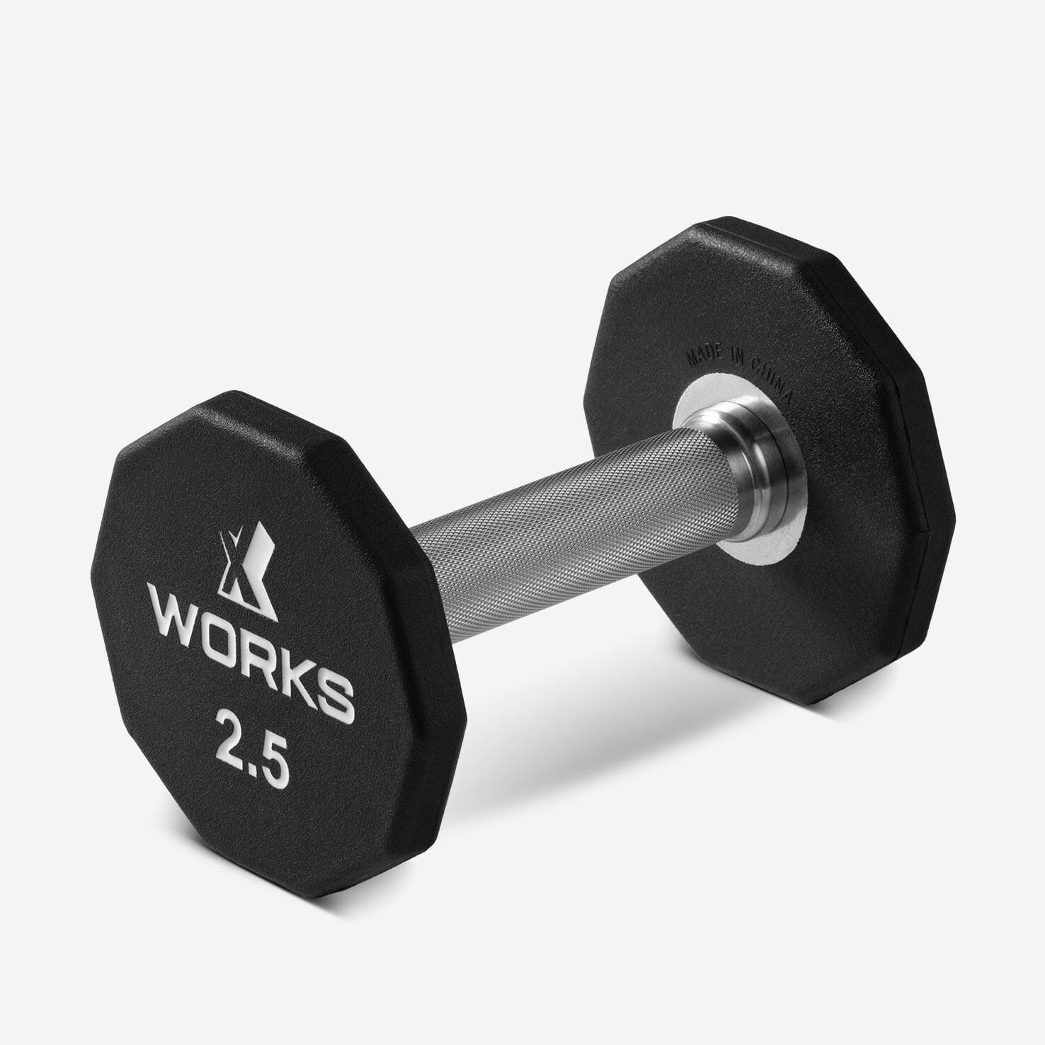 XWORKS Premium Dumbbell – 10 Köşeli TPU Kaplamalı Dambıl (Tek) (XW3200000) 2.5KG (TEK)