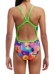 Funkita SS Lotsa Pop Kız Çocuk Antrenman Mayo, İnce Askılı