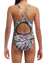 Funkita DB Scissor Kick Kız Çocuk Antrenman Mayo, Elmas Sırt