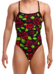 Funkita STP Black Rose Kadın Antrenman Mayo, Çift Çapraz Sırt