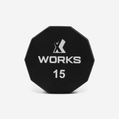 XWORKS Premium Dumbbell – 10 Köşeli TPU Kaplamalı Dambıl (Tek) (XW3200000) 15KG (TEK)