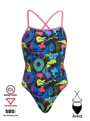 Funkita STP Poppy Long Kadın Antrenman Mayo, Çift Çapraz Sırt