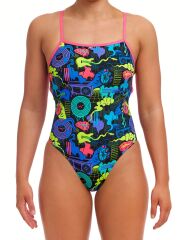 Funkita STP Poppy Long Kadın Antrenman Mayo, Çift Çapraz Sırt
