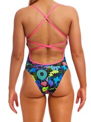 Funkita STP Poppy Long Kadın Antrenman Mayo, Çift Çapraz Sırt
