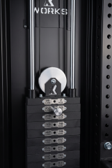 XWORKS Fonksiyonel Kule – iDAP Light + Serbest Ağırlık Entegre Rack (PML0100) Platformlu - PARLAK SİYAH (RAL9005)