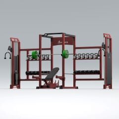 XWORKS Fonksiyonel Kule – iDAP Medium + Full Rack Ağırlık İstasyonu (PML0200) Platformlu - LACİVERT (RAL5022)