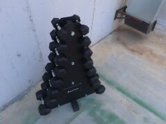 XWORKS Dikey Dambıl Rafı – Kompakt Dambıl Depolama Ünitesi (FWX0055)