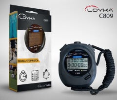 Loyka C809 Dijital El Tipi ´10 Lap Hafızalı´ Kronometre, Siyah Kronometre