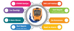 Loyka D-308 100 Lap Hafızalı 1/1000 Saniye Profesyonel Tip Kronometre