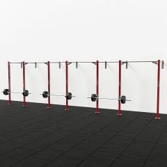 XWORKS 7 Bacak 3 İstasyon Duvar Tip Rig Sistemi (FWXW007) PARLAK ALÜMİNYUM (RAL830)