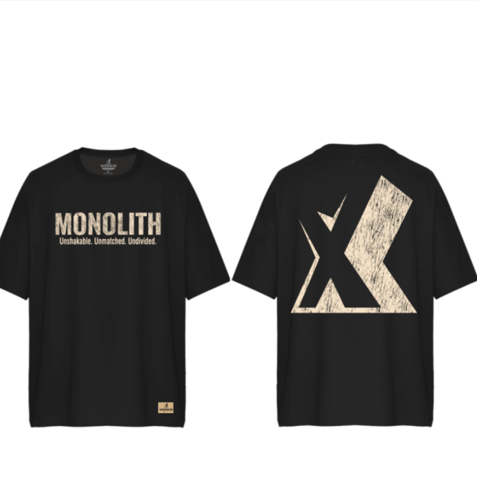 XWORKS Monolith Oversize Tişört Siyah - Unshakable Edition (TSX0001)