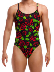 Funkita DB Black Rose Kadın Antrenman Mayo, Elmas Sırt