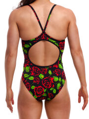 Funkita DB Black Rose Kadın Antrenman Mayo, Elmas Sırt