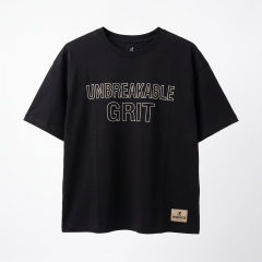 XWORKS Unbreakable Grit Oversize Tişört Siyah - Barbell Edition (TSX0003)