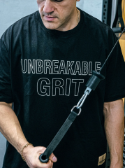 XWORKS Unbreakable Grit Oversize Tişört Siyah - Barbell Edition (TSX0003)