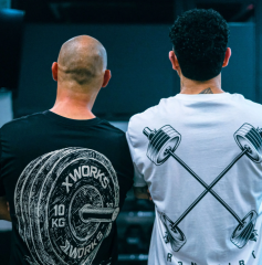 XWORKS Unbreakable Grit Oversize Tişört Siyah - Barbell Edition (TSX0003)