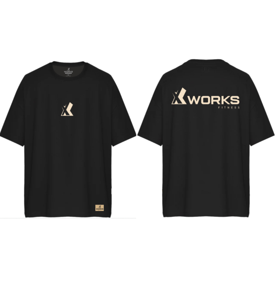 XWORKS Origin Oversize Tişört – Black Edition (TSX0007)