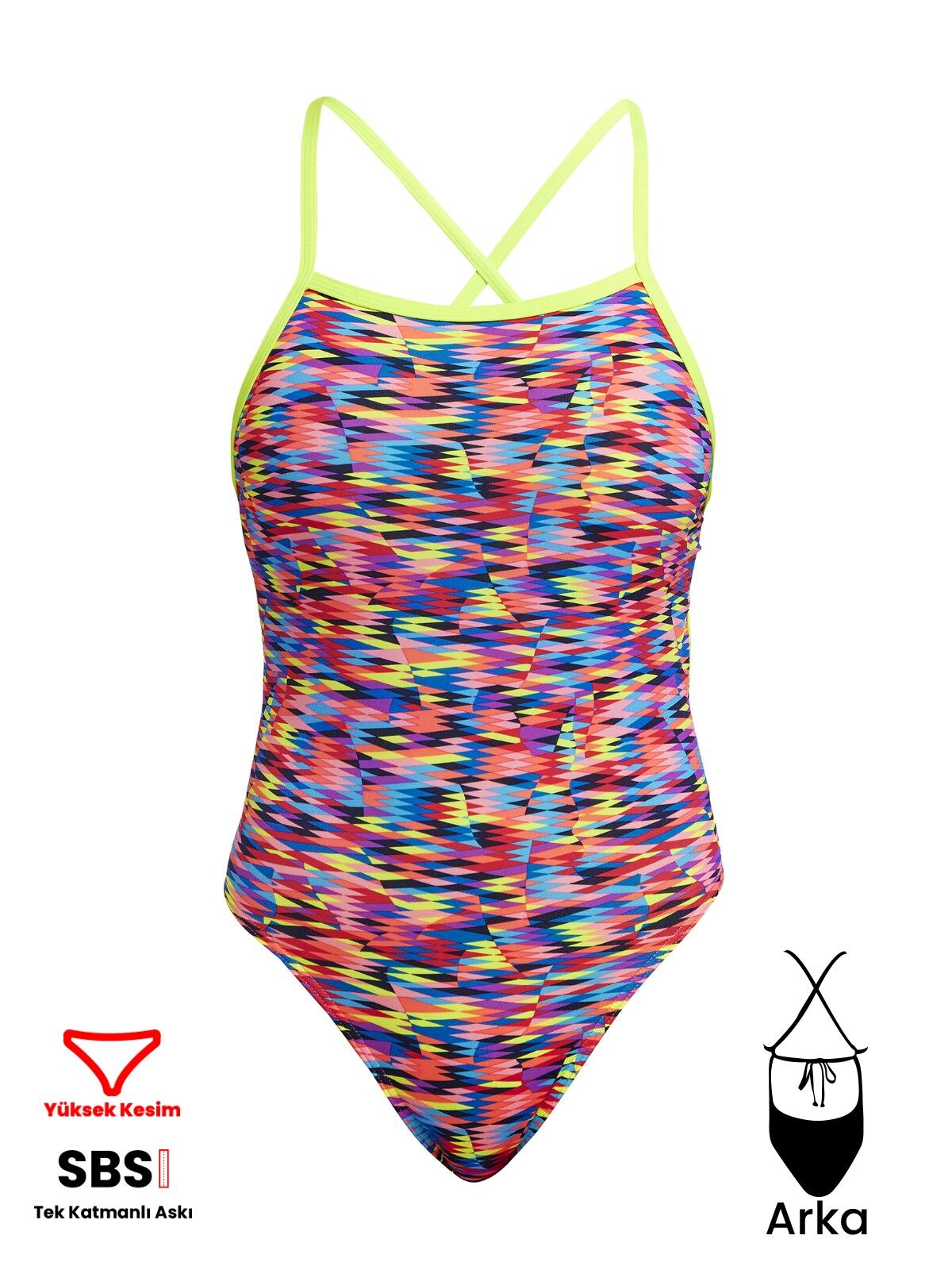 Funkita TMT Go Gammon Kadın Antrenman Mayo, Sırt Bağlamalı