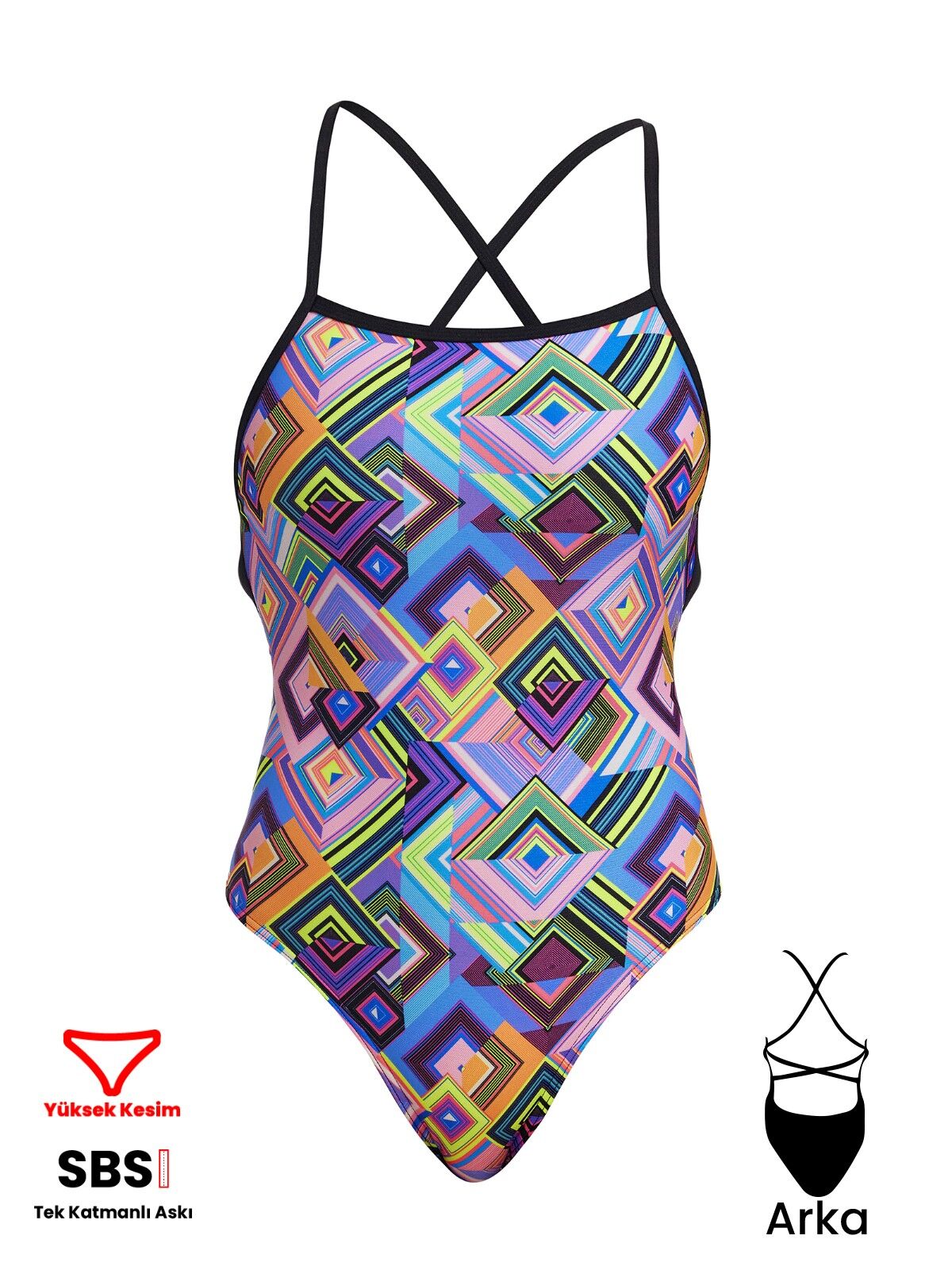 Funkita STP Boxanne Kadın Antrenman Mayo, Çift Çapraz Sırt