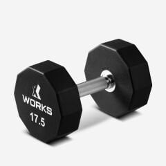 XWORKS Premium Dumbbell – 10 Köşeli TPU Kaplamalı Dambıl (Tek) (XW3200000)