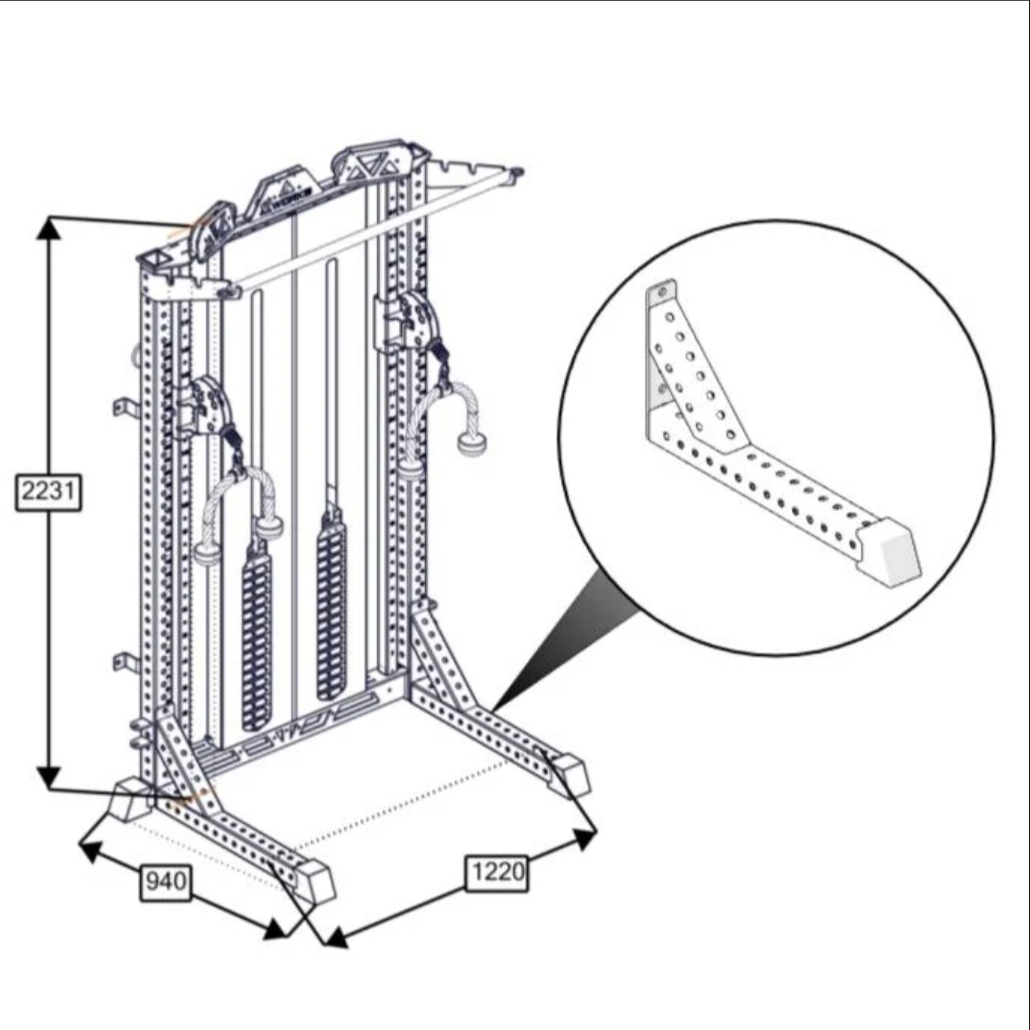 XWORKS PLX0316 ve GLX0050 Sabitleme Ayakları (FWA0316)