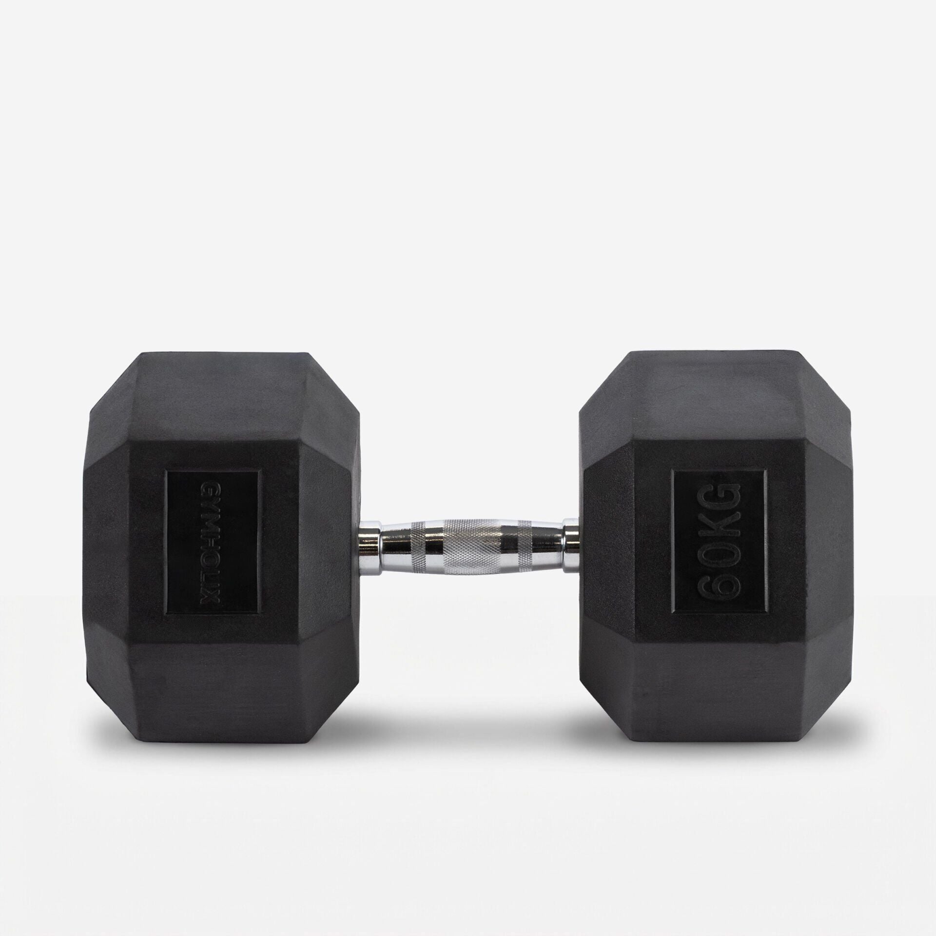 GYMHOLIX® Kauçuk Köşeli Hex Dambıl | Profesyonel Gym Dumbbell 60KG