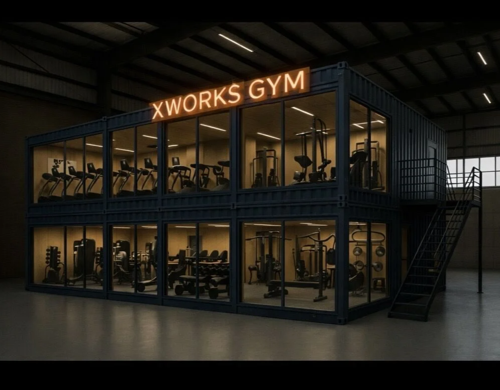 XWORKS POWER Container GYM10 – 130m2 Modüler Spor Salonu (CXXG010)