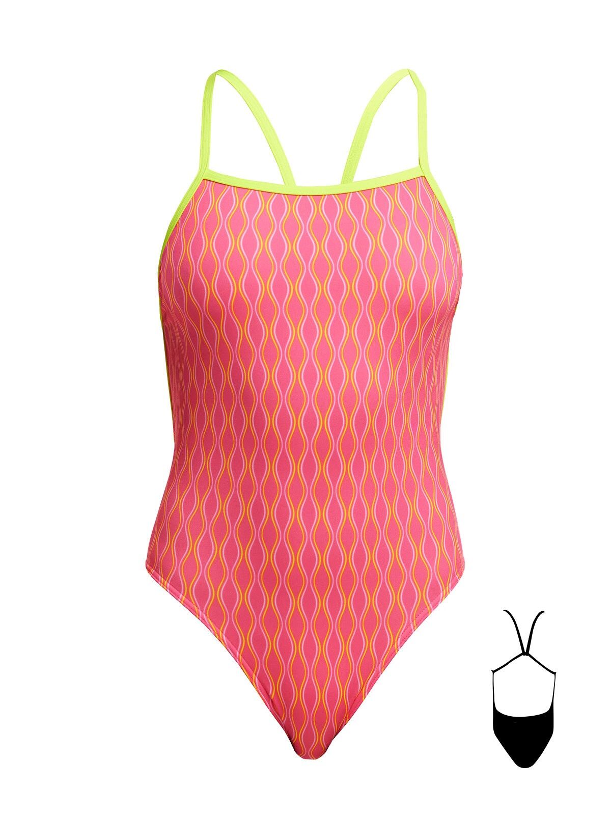 Funkita SST Wicked Waves Kadın Yüzme Mayosu - İnce Askılı, Klor Dirençli, Ekolojik Tasarım