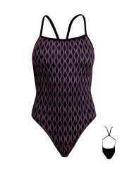 Funkita SST Curvy Queen Kadın Yüzme Mayosu - İnce Askılı, Klor Dirençli, Ekolojik Tasarım
