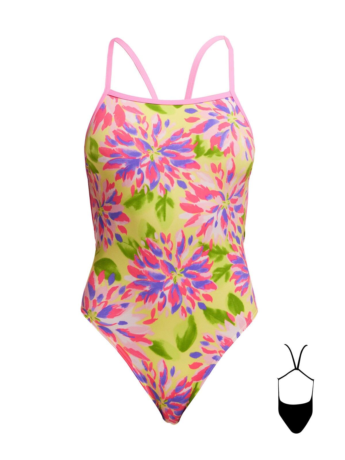 Funkita SST Spring Sun Kadın Yüzme Mayosu - İnce Askılı, Klor Dirençli, Ekolojik Tasarım