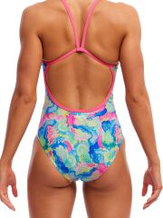 Funkita SS Olive Oily Kadın Yüzme Mayosu – Klor Dayanıklı ve İnce Askılı