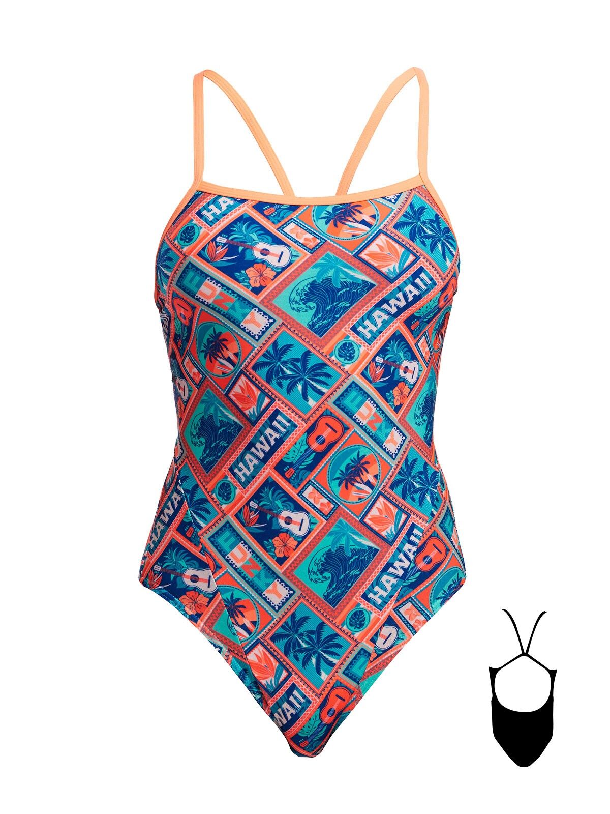 Funkita SS Tiki Tango Kadın Yüzme Mayosu – Klor Dayanıklı ve İnce Askılı