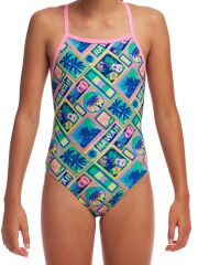 Funkita TMT Ukule Babe Kız Çocuk Antrenman Mayo, Sırt Bağlamalı